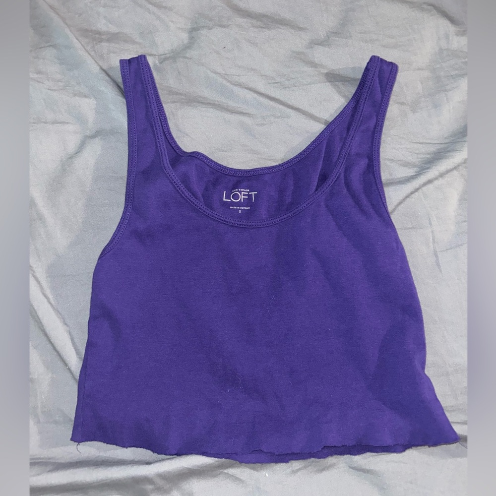 Purple Cropped Tank Top